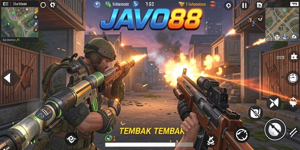 Screenshot gameplay JAVO88 yang menunjukkan aksi seru dalam TPS.