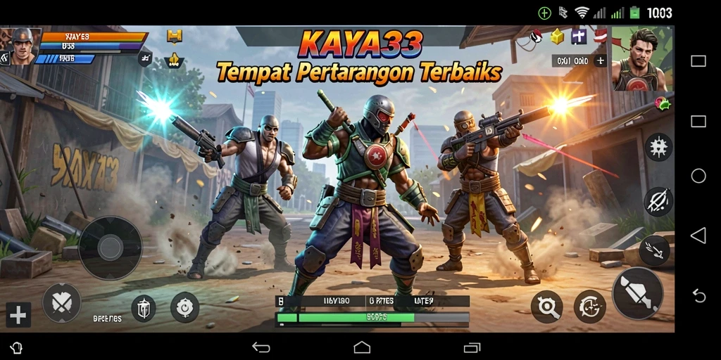 Gameplay KAYA33 yang intens dalam pertarungan Battle Royale.