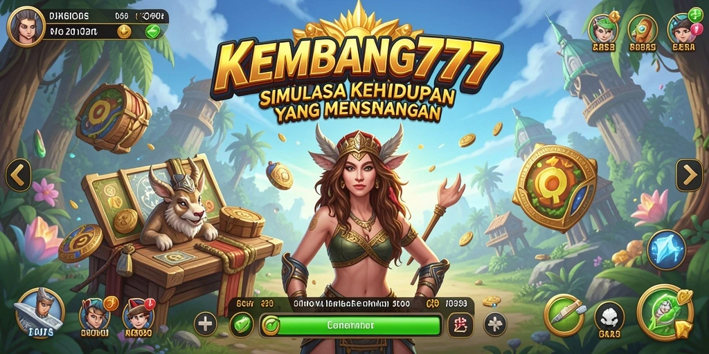 Screenshot utama KEMBANG777 menampilkan karakter dalam suasana gameplay yang seru.