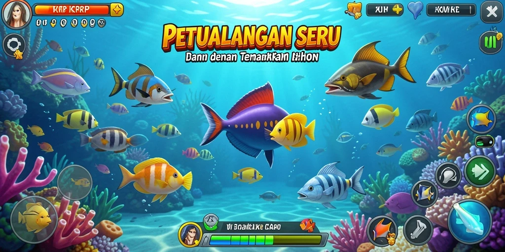 Tampilan gameplay <strong>KKRP</strong> yang seru dan menantang dalam menembak ikan.
