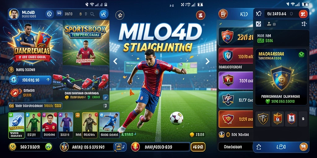 Tampilan gameplay taruhan olahraga di aplikasi MILO4D.