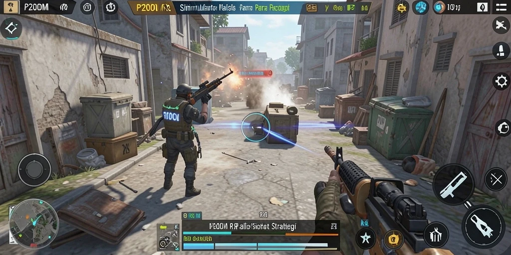 Screenshot utama P200M menampilkan gameplay simulasi yang mendalam.