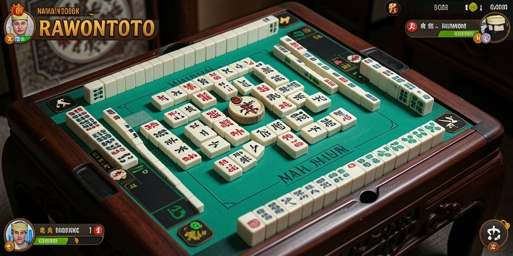 Screenshot gameplay RAWONTOTO yang menunjukkan keseruan permainan Mahjong.