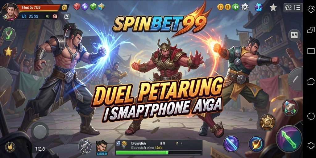 Tampilan seru gameplay SPINBET99 dengan pertarungan dinamis.