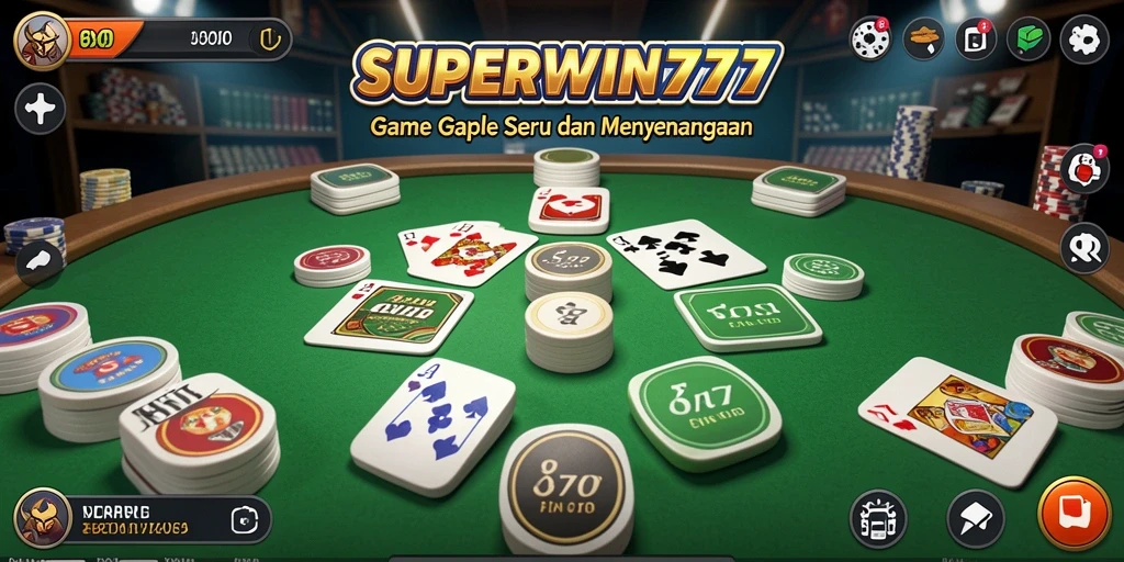 Tampilan menarik dari gameplay Gaple SUPERWIN777 yang seru.